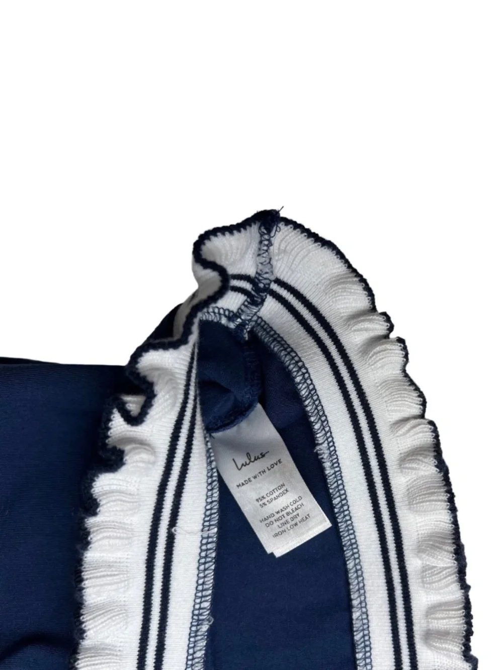 Lulus Sweet Score Navy Blue Ruffled Drawstring Mini Skirt - Size M